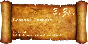 Brassai Zsanett névjegykártya